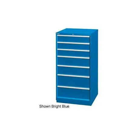 Lista International Lista 28-1/4"W Cabinet, 7 Drawer, 62 Compart - Classic Blue, Individual Lock XSSC1350-0702CBRG